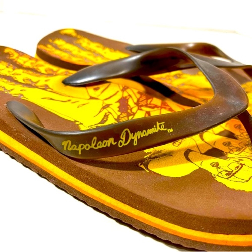 Rare Napoleon Dynamite Flip Flops; Men’s Sz 12